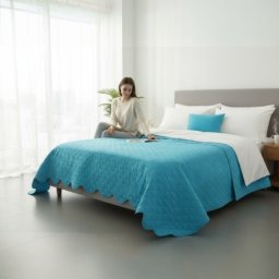 Pamučni prekrivač 180x230cm sa ukrasnom jastučnicom 40x40cm - Lucia T ( VLK000242-luciat )