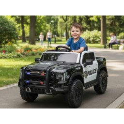 Dečiji Policijski Truck (12V) - Crni (SM-26202C)