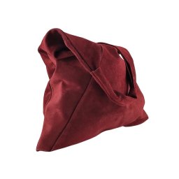 Velika bordo ženska torba od prevrnute kože Shopper