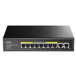 Cudy GS1010PE 8-Port Gbit PoE+ Switch with 2 Gbit Uplink Ports 120W, steel case