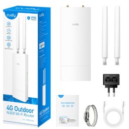 Cudy LT400 Outdoor 4G LTE Cat 4 N300 Wi-Fi Router, Nano SIM Slot, 10/100Mbps WAN/LAN