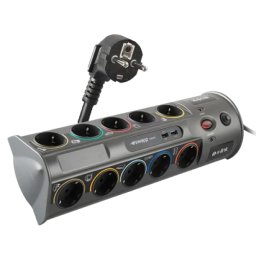 S-link Kabl surge S-Link PRZ01 10xšuko/2xUSB/3m