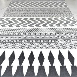 Prostirka sa printom mix crna 70x140 143-3