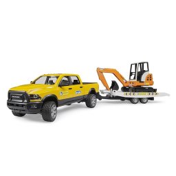 Džip RAM 2500 sa prikolicom i rovokopačem Bruder 025465