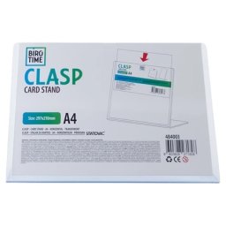 Biro Time clasp stalak za kartice a4 horizontalni providan ( 484003 )