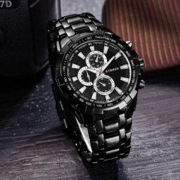 Curren 8023 black muški sat sa metalnom narukvicom