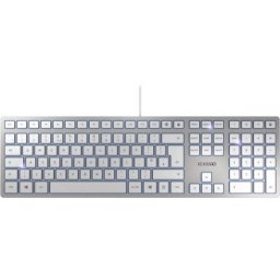 Cherry KC-6000 slim tastatura, YU, bela/srebrna ( 2822 )