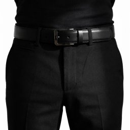 Crni mat elegantni muški kožni kaiš za pantlone