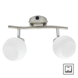 Spot lampa saten nikl 40W šina 2xE14 sa prekidačem M130520 P Mitea Lighting