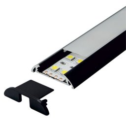 Aluminijumski profil za LED trake crni set sa difuzorom 8.6x39x2000mm MA620-C Mitea Lighting