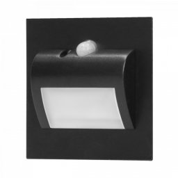 Zidna lampa crna 1.5W 4000K 12VDC LED sa senzorom pokreta-bez napajanja DRACO AD-OS-6164LR4/B Adviti