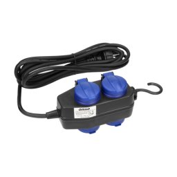 Priključnica OR-AE-13160(GS)/10M prenosna dvostruka heavy-duty IP44, 10m kabl Orno