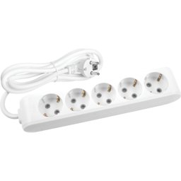 Priklj.prenosna bela petostruka 5Mx5m 3x1,5mm2 16A 250V WLTB0455-2WH EU4 X-tendia Panasonic
