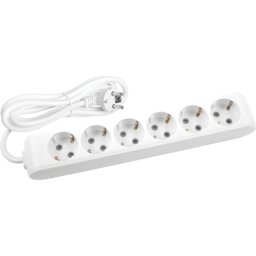 Priklj.prenosna bela šestostruka 6Mx3m 3x1,5mm2 16A 250V WLTB0463-2WH EU4 X-tendia Panasonic