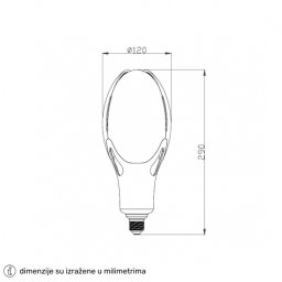 LED SIJALICA ED120 E27 80W 6500K