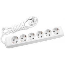 Priklj.prenosna šestostruka 6Mx2m 3x1,5mm2 16A 250V WLTB0462-2WH EU4 X-tendia bela Panasonic