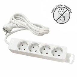 Priključnica bela 16A 250V 3680W 3x1.5mm2 prenosna nerastavna četvorostruka (produžni kabl) ME-PR4-3M DZ