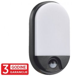 Zidna lampa crna 15W 6000K IP54 221,2x44,5x212,2mm LED sa IR senzorom pokreta 3Y M272-72B-S Mitea Lighting