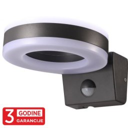 Zidna lampa crna 20W 6000K IP65 LED sa IR senzorom pokreta 3Y M272-92B-S Mitea Lighting