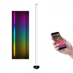 Podna lampa crna LED 12W RGB H1450mm sa daljinskim i adapterom 12V 1A IR+BT+APP smart M21004-BT Mitea Lighting