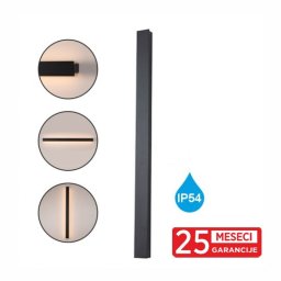 Zidna lampa crna 10W 4000K IP54 LED 900lm M083/500