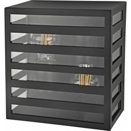Zidna lampa crna Max.60W IP54 2xE27 baštenska M947 C