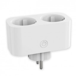 Pametna dupla utičnica bela Wi‑Fi smart plug 16A 2.4GHZ APP+IOS sa meračem potrošnje MS-809M-W