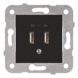 KPC USB 2x1A punjač WKTT0231-2BL EU4 5V-2A, crni, Karre Plus Panasonic