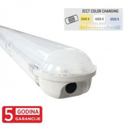 LED integrisana vodonepropusna svetiljka 48W (2x24W) 3CCT 3000/4000/6500K IP65 1200mm prolazna 5800lm 5Y M205611-CCT Mitea Lighting