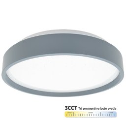 LED plafonjera siva 15W 220~240V 3CCT 3000/4000/6500K fi260mm SMD M205540-S