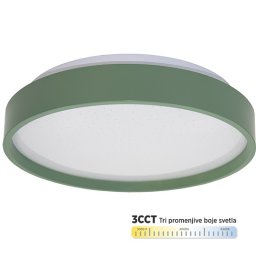 LED plafonjera zelena 15W 220~240V 3CCT 3000/4000/6500K fi260mm SMD M205540-Z
