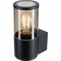 Zidna lampa crna Max.A60 +SMOKY IP54 1xE27 baštenska M914 S