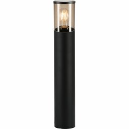 Baštenska stubna lampa crna-smoky Max.A60 IP54 1xE27 M916 S