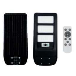 Senzor crni 300W 6500K IP65 ALL IN ONE solarna LED ulična svetiljka ABS radar crna + daljinski M452300-C4