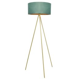 Podna lampa zelena-zlatna E27 M54