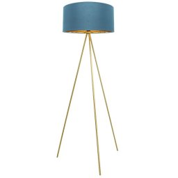 Podna lampa zlatno-plava E27 M55