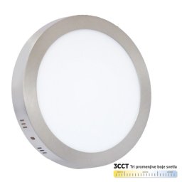 Nadgradni okrugli led panel saten nikl 24W 3000~6500K M24NO-SN-CCT Mitea Lighting