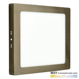 Nadgradni kvadratni led panel saten nikl 18W 3000~6500K M18NK-SN-CCT Mitea Lighting