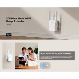 Cudy RE300, N300 Mesh Wi-Fi Range Extender,2.4 GHz Wi-Fi Speed, 300 Mbps