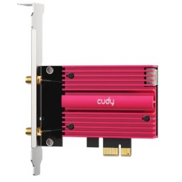 Cudy WE9300S,BE9300 Wi-Fi 7 Bluetooth 5.4 PCI-E Adapter,5.7 Gbps + 2.8 Gbps + 688 Mbps WiFi