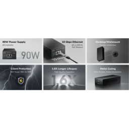Cudy POE400X, 90W 10 Gbps PoE++ Injector, 10M/100M/1G/2.5G/5G/10G Brzina