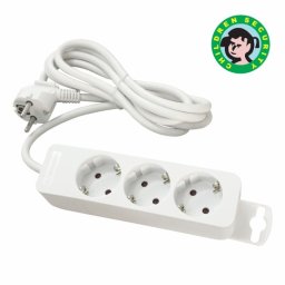 Priključnica bela 16A 250V 3680W 3x1.5mm2 prenosna nerastavna trostruka (produžni kabl) ME-PR3-3M DZ