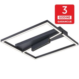 LED plafonska lampa crna 36W 3000K peščano 3Y M10936