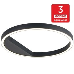 LED plafonska lampa crna 20W 3000K peščano 3Y M10933