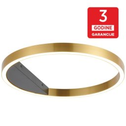 LED plafonska lampa zlatna 20W 3000K crna + brušeno 3Y M10934
