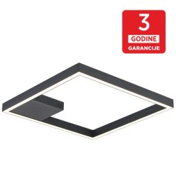 LED plafonska lampa crna 20W 3000K peščano 3Y M10935