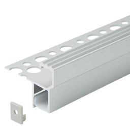 Aluminijumski profil za LED trake sivi 29x37x2000mm za pločice/stepenice sa difuzorom 2m MA07-A Mitea Lighting