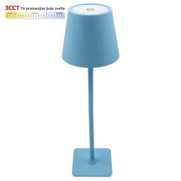 Stona lampa plava 2W IP20 LED TOUCH dimmable + 3CCT 3000-6000K DC5V LED M6002-P Mitea Lighting