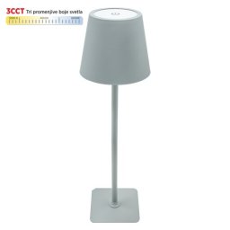 Stona lampa siva 2W IP20 LED TOUCH dimmable + 3CCT 3000-6000K DC5V LED M6002-S Mitea Lighting