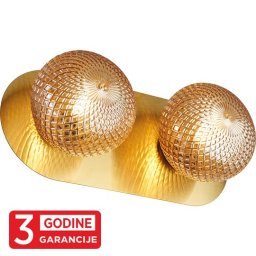 Zidna lampa staro zlato PRISMA MAW9526-2 2xG9 + amber 3Y